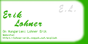 erik lohner business card